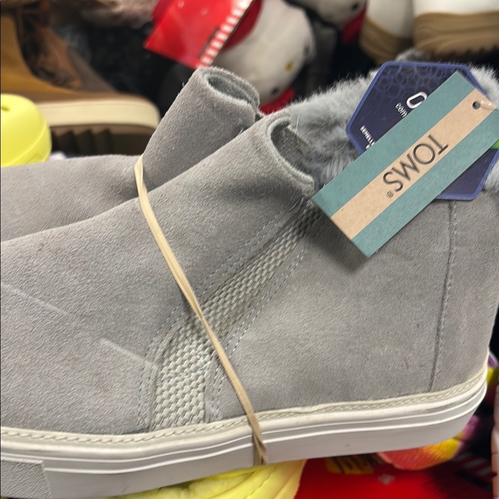 TOMS Light Gray Suede Sneakers